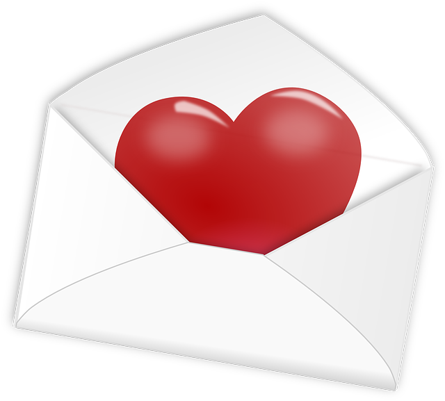 A letter with a heart in it
