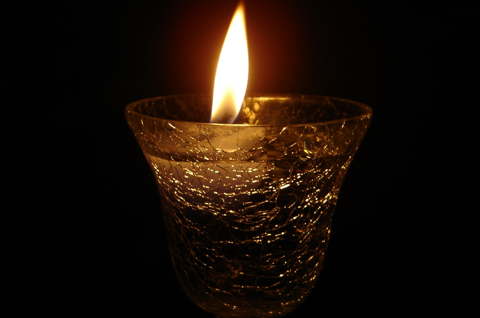 a candle and flame